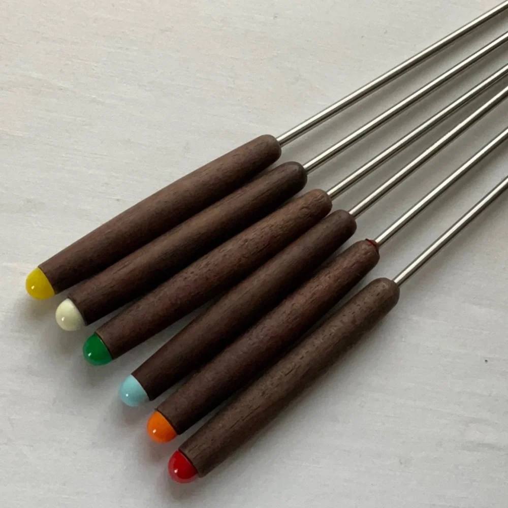 Vintage Fondue Skewers Forks MCM